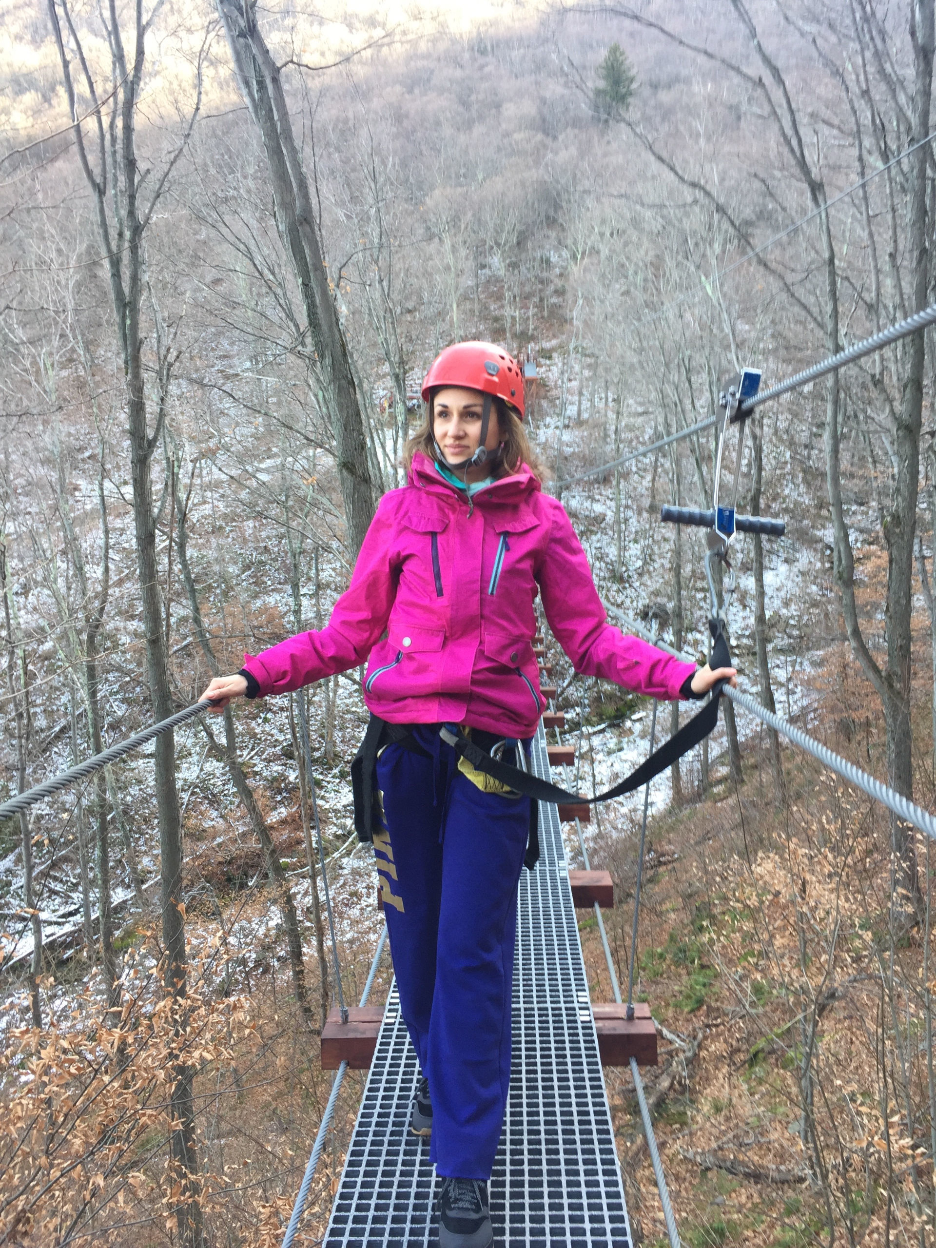 Zip line. USA. Hunter.