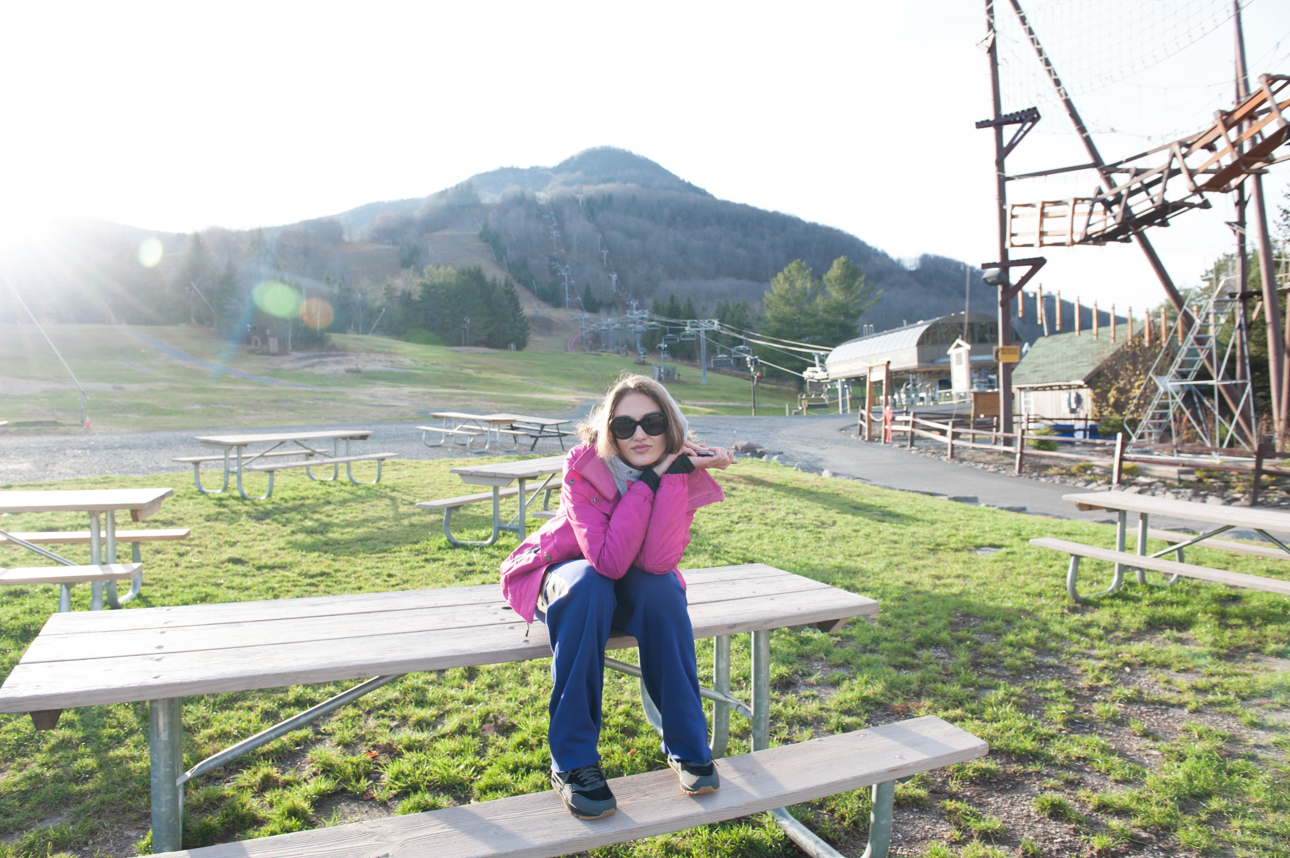 Zip line. USA. Hunter.