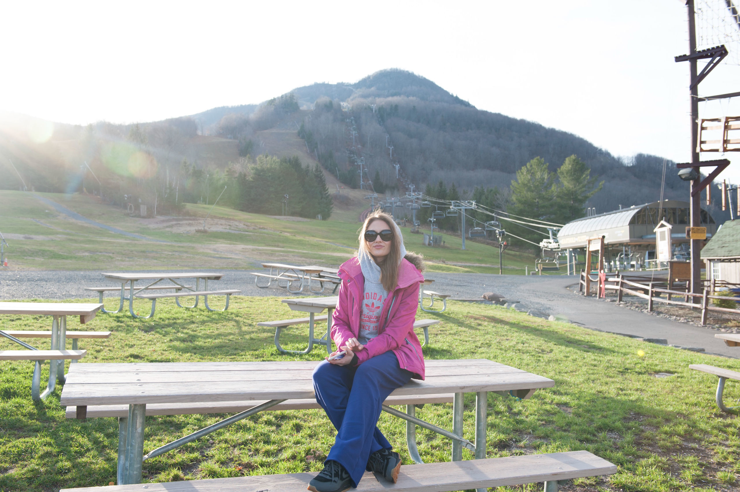Zip line. USA. Hunter.
